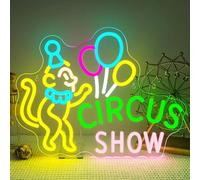 XENITE Luces Art Decoration Christmas Letrero De Neón De Mono, Espectáculo De Circo Con Payaso Y Globos Para Parque Temático, Juego De Carnaval, Restaurante, Decoración Universitaria