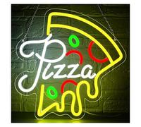 XENITE Luces Art Decoration Christmas Letrero De Neón De Pizza Con Luz LED Regulable USB Para Pizzerías, Restaurantes, Cocinas, Comedores, Tiendas Y Decoración De Fiestas 33.7x33.5cm