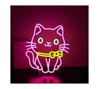 XENITE Luces Art Decoration Christmas Letrero De Neón Gato Con Luz LED Regulable Por USB Para Dormitorio, Sala Juegos, Cine, Fiesta, Bar, Decoración Del Hogar 40X36cm