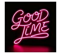 XENITE Luces Art Decoration Christmas Letrero De Neón Good Time Con Luz USB Regulable Para Decoración De Pared De Fondo De Fotomatón, Para Fiestas En Casa, Bar, Cafetería, Dormitorio, 30x32cm