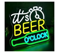 XENITE Luces Art Decoration Christmas Letrero De Neón It's Beer O'Clock Con Luz LED Regulable Para Bares, Pubs, Restaurantes, Fiestas De Cumpleaños Y Otras Celebraciones Decoración 42cmx39cm