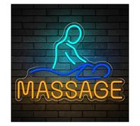 XENITE Luces Art Decoration Christmas Letrero De Neón LED Para Massage, Decoración De Pared Con Alimentación Por USB, Luz Nocturna Para Tienda De Masajes, Tienda De Masajes De Pies 28.5cmx40cm