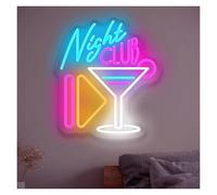 XENITE Luces Art Decoration Christmas Letrero De Neón Night Club Con Luz LED Para Cóctel, Ideal Para Decoración De Pared, Bar, Fiestas, USB, Regulable, 37x31cm