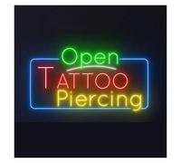 XENITE Luces Art Decoration Christmas Letrero De Neón Open Tattoo Piercing Con Luz LED, Tinta Para Estudio, Decoración De Pared Y Ventana, Regulable 50cm