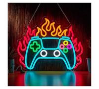 XENITE Luces Art Decoration Christmas Letrero De Neón Para Gamer, Luz LED Regulable Por USB, Decoración Artística Pared Para Sala Juegos, Dormitorio, Estar, Bar, Fiesta 16.5x12.6in