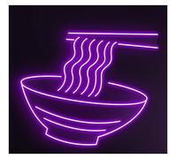 XENITE Luces Art Decoration Christmas Letrero De Neón Ramen, Fideos Japoneses, Luz LED, Decoración Pared Para Tienda Comida, Restaurante, Charcutería, Mercado 48cm(Style E)