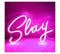 XENITE Luces Art Decoration Christmas Letrero De Neón Slay Luces LED Regulables USB Para Dormitorio, Sala Juegos, Club, Pub, Bar, Hombre, Cueva, Decoración Fiesta Cumpleaños 11.8x8in(Rose red)