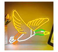 XENITE Luces Art Decoration Christmas Letreros De Neón Pato Mallard, Luces LED Regulables USB Ganso Para Dormitorio, Hogar, Sala Estar, Cabina, Decoración Del Zoológico 15.2x12.5in