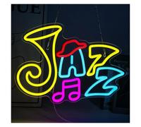 XENITE Luces Art Decoration Christmas Neón LED Jazz, Neón LED Regulable Alimentado Por USB, Cafetería Para Amantes De La Música, Bar, Estudio, Arte De Pared 30.1x40.7cm