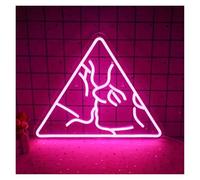 XENITE Luces Art Decoration Christmas Neón LED Kiss, Neón LED Regulable Con Alimentación Por USB, Ideal Para Bodas, Fiestas Y Decoración De Pared De Dormitorio 32x39cm