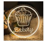 XENITE Luces Art Decoration Christmas Neón LED Para Panadería, Neón LED Regulable Con Alimentación Por USB, Ideal Para Fiestas, Panaderías Y Cafeterías, 30x30cm
