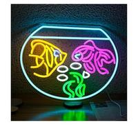 XENITE Luces Art Decoration Christmas Señal De Luz Neón Para Pecera, Decoración Pared LED Regulable Por USB Para Dormitorio, Sala Juegos, Estar, Fiesta Cumpleaños 15.35x11.72in