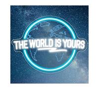 XENITE Luces Art Decoration Christmas The World Is Yours Letrero De Neón Con Luz Para Oficina, Boda, Cueva De Hombre, Decoración De Pared Para Sala De Juegos 34cm×45cm(Segundo)