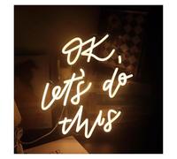 XENITE Luces Art Decoration Christmas Vale, Vamos A Hacer Esto Neón, Adecuado Para Decoración De Habitaciones, Hogar, Ventanas Y Salas De Estar 32x35cm