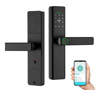 Xenocam Smart Door Lock, Fingerprint Keyless Entry, Biometric Digital Ring Touch Screen, Electronic Lock With Keypad for Home, Free App, NFC Card, Works With Tuya App