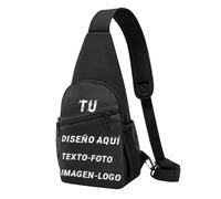 Xenorith Bolso Bandolera Hombre Personalizada Diseña tu con foto/texto mochila pequeña personalizado bolso pecho para correr viajar shoulder bag senderismo mochila cruzada plegable