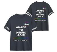 Xenorith Camisetas Personalizadas para Hombre y Mujer - Impresión de Camisetas Personalizado, Añade Foto,Texto, Logo,CREA tu Propia Camisa de Pareja Divertidas-Idea de Regalo