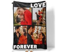 Xenorith Manta Personalizada Adulto Fondo con Foto Texto,Mantas Personalizados cobijas Pesada Sofa,cobertor Regalos para Pareja,Amigos,Papá,Mamá para San Valentín,Aniversario,Cumpleaños