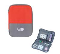 XENQITO 1 Piezas Botiquín de Viaje Portátil, Kit de Primeros Auxilios, Bolsa Médica Vacía, Médica Vacio, Mini Médico, Mini Vacío Botiquín De Primeros Auxilios, Bolsa de Medicina de Viaje,Color Naranja