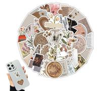 XENQITO 120 Pcs Pegatinas para Scrapbooking, Stickers Aesthetic, Bullet Journal, Estética de Pegatinas, Pegatinas Vintage Decorativa para Bricolaje, Álbumes de Recortes, Calendario, Libro de Fotos