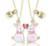 XENQITO 2 Pcs Collares De La Amistad, Amistad Colgante Collar Conjunto Mejores Amigos Collar Bff Collar CorazóN Amistad Collar Para 2 NiñAs Regalo De CumpleañOs Para Mejores Amigos