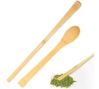 XENQITO 2 Pieza Cuchara de té Matcha de bambú Herramientas Cuchara Teaware Tea Ceremony Utensilios Accesorios Cuchara te Matcha Nice and Attractive