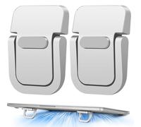 XENQITO 2 Piezas Soporte portátil Invisible, Mini Almohadilla de enfriamiento de Aluminio, Soportes Teclado Ordenador, Soporte para Teclado de computadora, Soportes de Escritorio ergonómico y liviano