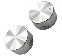 XENQITO 2Pcs Perillas de Metal para Gas de 6mm Perillas Cocina Gas Botones Universal de Interruptor Gas Estufa Mandos Botones Cocina Gas Botones para Todas las Marcas de Horno Cocina y Placa de Cocina
