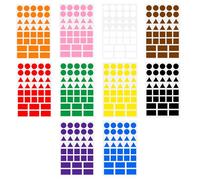 XENQITO 360 Piezas Gomets Colores Surtidos, Pegatinas Formas Geometricas, Gomets Colore, Pegatinas Infantiles, 10 Colores, Pegatinas para Niños