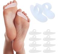 XENQITO 4 pares de almohadillas para dedos en martillo, silicona Dedo martillo corrector, separador de dedos de silicona, Correctores de Dedos del Pie, para reducir el dolor y la fricción