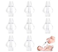 XENQITO 8 Pcs Adaptadores Silicona para Jeringa Lavado Nasal Bebe - Cabezal Universal de Repuesto Jeringas Nasales Estándar - Punta Boquilla de Enjuague Nasal Esterilizable -Utilizado para Bebés