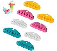 XENQITO 8 Piezas Colorido Exprimidor de Pasta de Dientes, Exprimidor Pasta de Dientes, Reutilizable Exprimidor de plástico para Pasta de dientes, Crema de Manos, Leche Limpiadora,Cosméticos