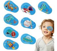 XENQITO 8 Piezas Parches Oculares Para Niños, Parches Ojos Bolsas Y Ojeras, Parche Adhesivo Para Los Ojos Para Niños 8 Estilos Parche Adhesivo Para Los Ojos De Algodón Que Bloquea La Luz Para Niños