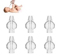 XENQITO De 6 Pcs Adaptador Silicona Jeringa,Boquilla De Repuesto Para Silicona,Punta De Silicone Para Jeringa,Adaptador Jeringa Lavado Nasal Bebe,De Los 4 Meses