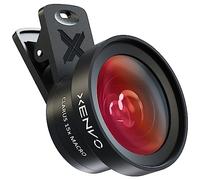 Xenvo Pro - Kit de Lentes para iPhone, Samsung, Pixel, Macro y Gran Angular con luz LED y Estuche de Viaje Negro