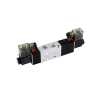 XEOWHUPG Electroválvula neumática de Doble Bobina, Tres Posiciones y Cinco vías, 220 V, electrónica, 24 V, 4V230-08(Motor with Bracket,4V230C-08)