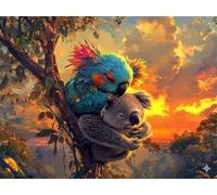 Xeoyenle Pintura por Números Adultos Coala, Kit DIY de Pintura al Óleo sobre Lienzo 20x25 cm con 3 Pinceles y Pigmentos Acrílicos, Manualidades para Principiantes Regalo Animal, Sin Marco
