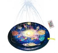 Xepasiay Aspersores Infantiles para Patio - Tapete de Agua Espacial de Piscina | Aspersor de Juego temático Espacial | para Niños Desde 3 Años en Adelante Playa, Parque, Piscina, Patio, Jardín y
