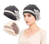 XEPST 2 Piezas Turbantes Africano para Mujer, Turbantes Gorros Oncologicos, Cancer Pañuelos Cabeza Mujer para Pérdida de Pelo