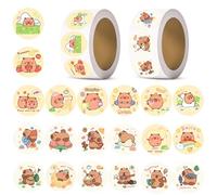 XEPWOLU 2 Rollo De 600 Pegatinas De Graffiti De Capybara - Lindas Decorativas Para Niños, Duraderas De Animales De Dibujos Animados, Impermeables Personalizadas Para Fundas (A)