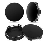 XEPWOLU 4 Pcs Tapas Para Llantas Universales De 60 Mm, Centro De Rueda Tapa Buje Tapabujes Tapas Centrales De Rueda Tapones De Rueda Negro Reemplazo Compatible Con Vw Y Audi Duradero (Negro Elegante)