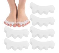 XEPWOLU Separador Dedos Pie - 3 Par de Separadores Dedos Pies de Gel para Dedos Superpuestos Toe Separator de Silicona, Ajuste Ballet Yoga Atletas Hombre y Mujer para Todos los Pies (Talla única)