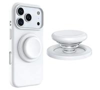 XEPWOLU Support Telephone, Anneau Telephone Portable, Phone Grip, Soft Silicone Magnetic Finger Grip For iPhone 17/16/15/14/13, Comfortable One-Touch Holding (Blanco)
