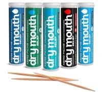 Xero Picks Dry Mouth - Palillos de dientes con sabor infundido para una respiración fresca de larga duración y prevención de la boca seca (paquete de 5 - Variedad de mentas)