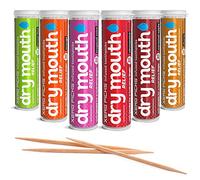 Xero Picks palillos de dientes de sabor para el aliento fresco y la prevención de la sequedad de boca, Palillos de dientes de madera 120 púas (6 paquetes) (Variedad)