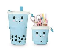 Xespis Estuche Escolar Vertical 2 en 1, Estuche Tela Cremallera (Azul) | Estuches Escolares para Niño y Niña
