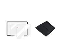XEXJHQQ Navigation Protector Pantalla Vidrio Templado Transparente Para Tesla Para Model 3 Y Highland Juego Película Protectora Pantalla Central Alfombrilla Carga Inalámbrica(4PCS Set Black)