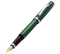 Xezo Pluma estilográfica Incognito, plumín fino. Laca verde bosque con baño de platino puro. Artesanal y grabado guilloché. Edición limitada, numerada