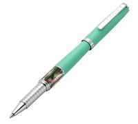 Xezo Speed Master Bolígrafo roller, punta fina. Color verde agua mate con nácar negro tahitiano. Bañado en cromo. Cuerpo ligero de latón. Cada pluma es única