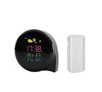 XF-B Pantalla LED Digital Termómetro Exterior For Interiores Higrómetro Previsión Meteorológica Reloj Diario Mini Estación Meteorológica De Coma